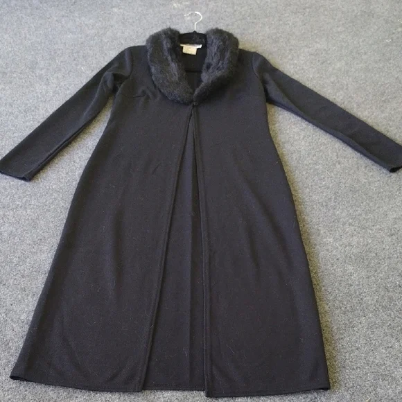 LIMITED TIME OFFER! Indication Black Faux Fur Coatwith Matching Pant - Picture 8 of 17